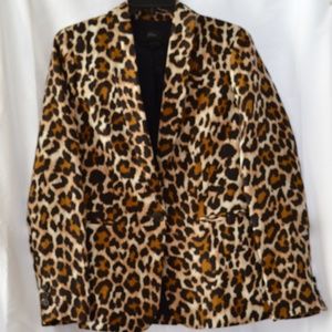 J Crew Leopard Print Parke Blazer Size 4